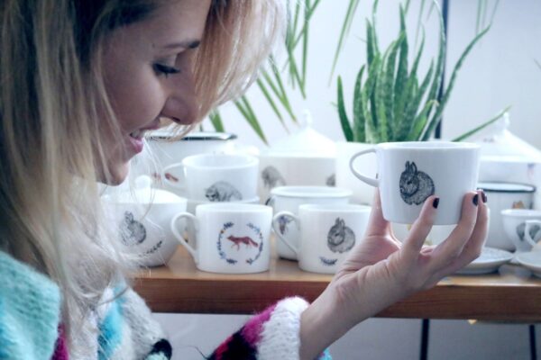 kubek porcelanowy 200ml RACCOON szop