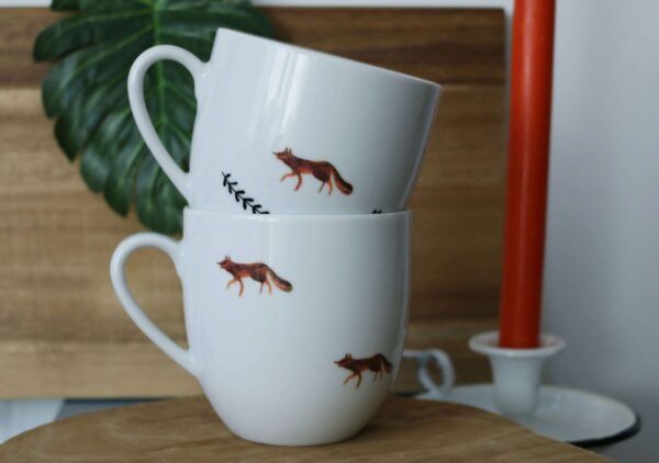 450ml Duży kubek z uchem Fox