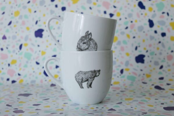 400ml Duży kubek porcelanowy RABBIT