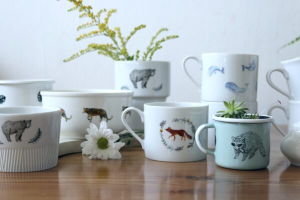 Opis kubek porcelanowy FLORAL RABBIT - Dixie Lion