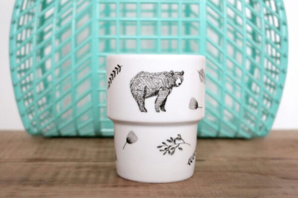 kubek barowy prl BEAR FLOWER
