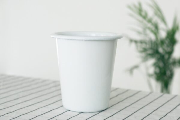 Kubek Emaliowany Bez Ucha 300ml White