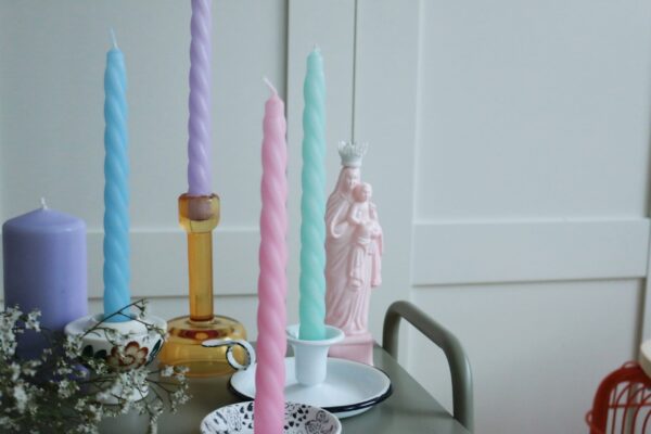świeca kręcona Baby blue